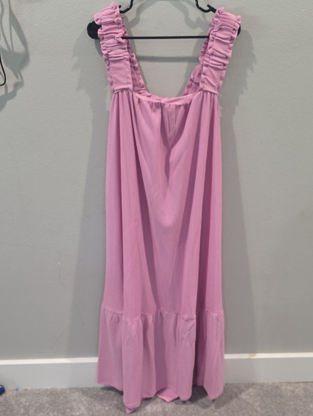 Vici Ruched Strap Tie Back Maxi